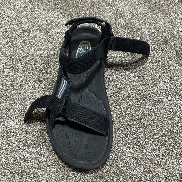 Teva hurricane hiking Velcro sandals 4134 spider rubber men’s 10 ShocPad black